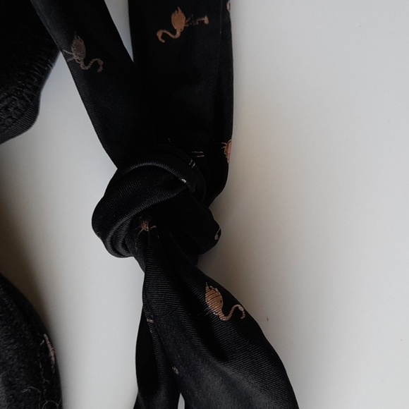 🦚3/$15🦚Black Swim Top with Flamingo Print - Picture 3 of 7